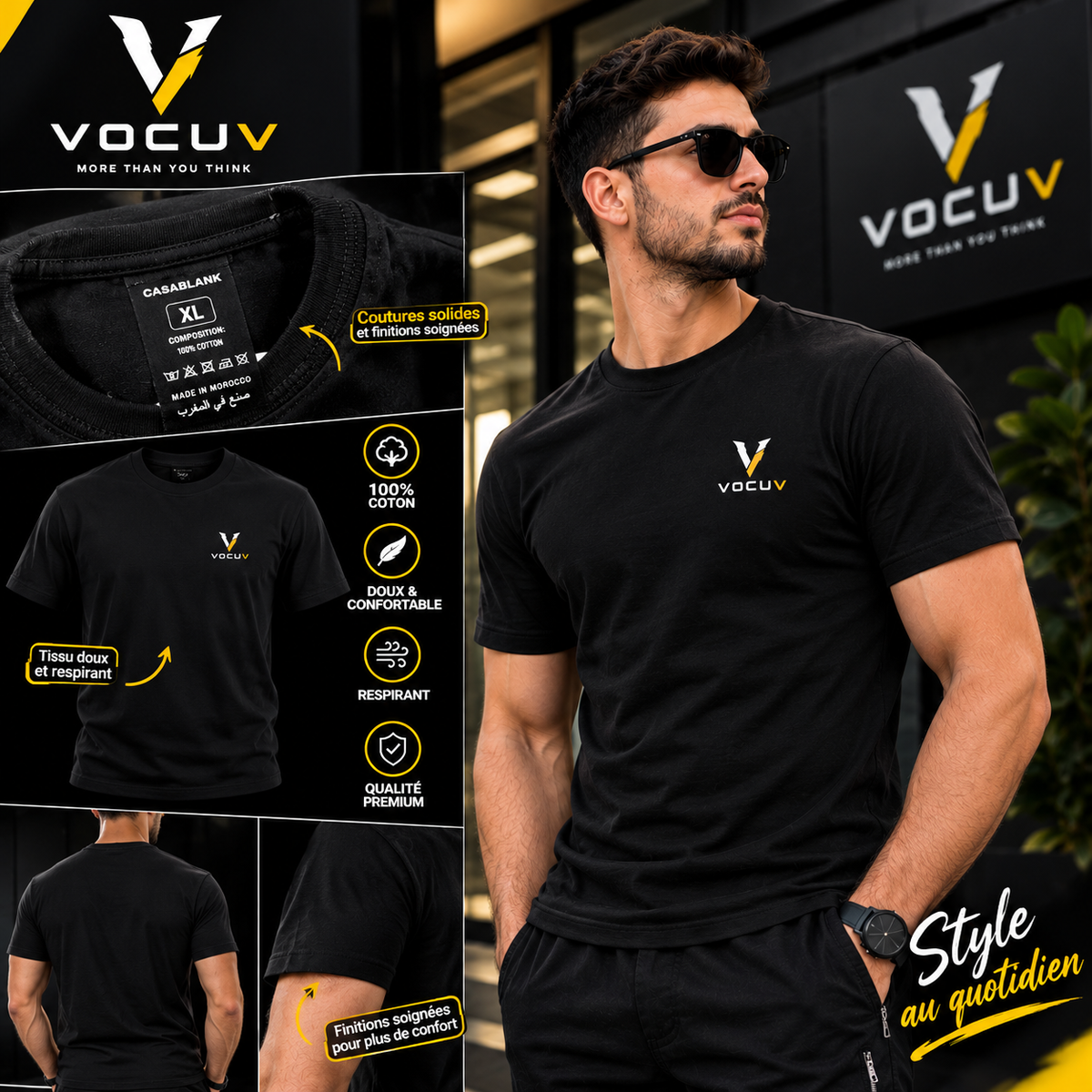 Pack 2 T-Shirt 100% coton- Vocuv
