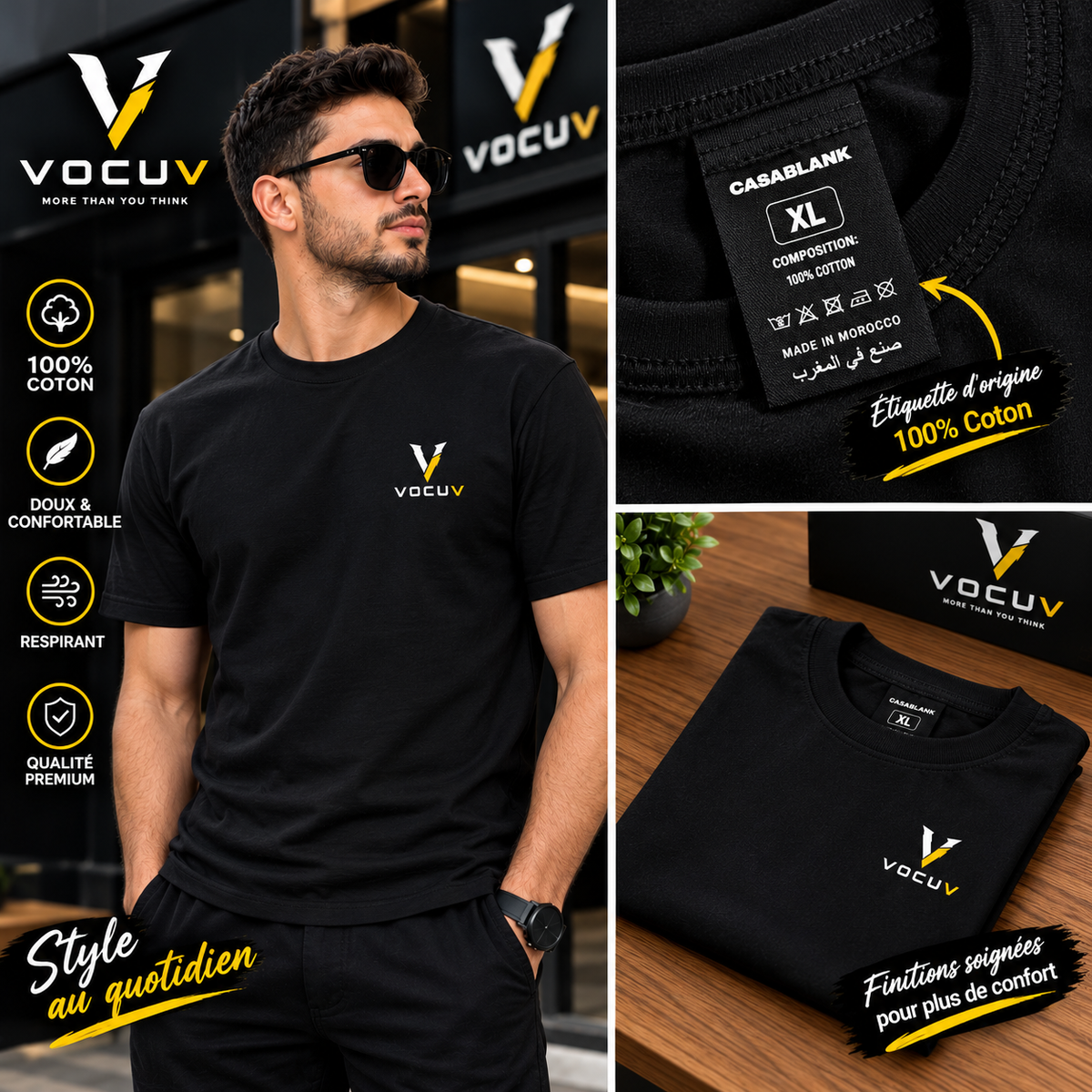 Pack 2 T-Shirt 100% coton- Vocuv