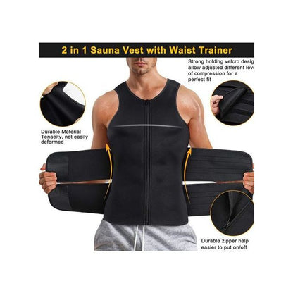 Gilet de sudation homme VOCUV – Débardeur de compression effet sauna