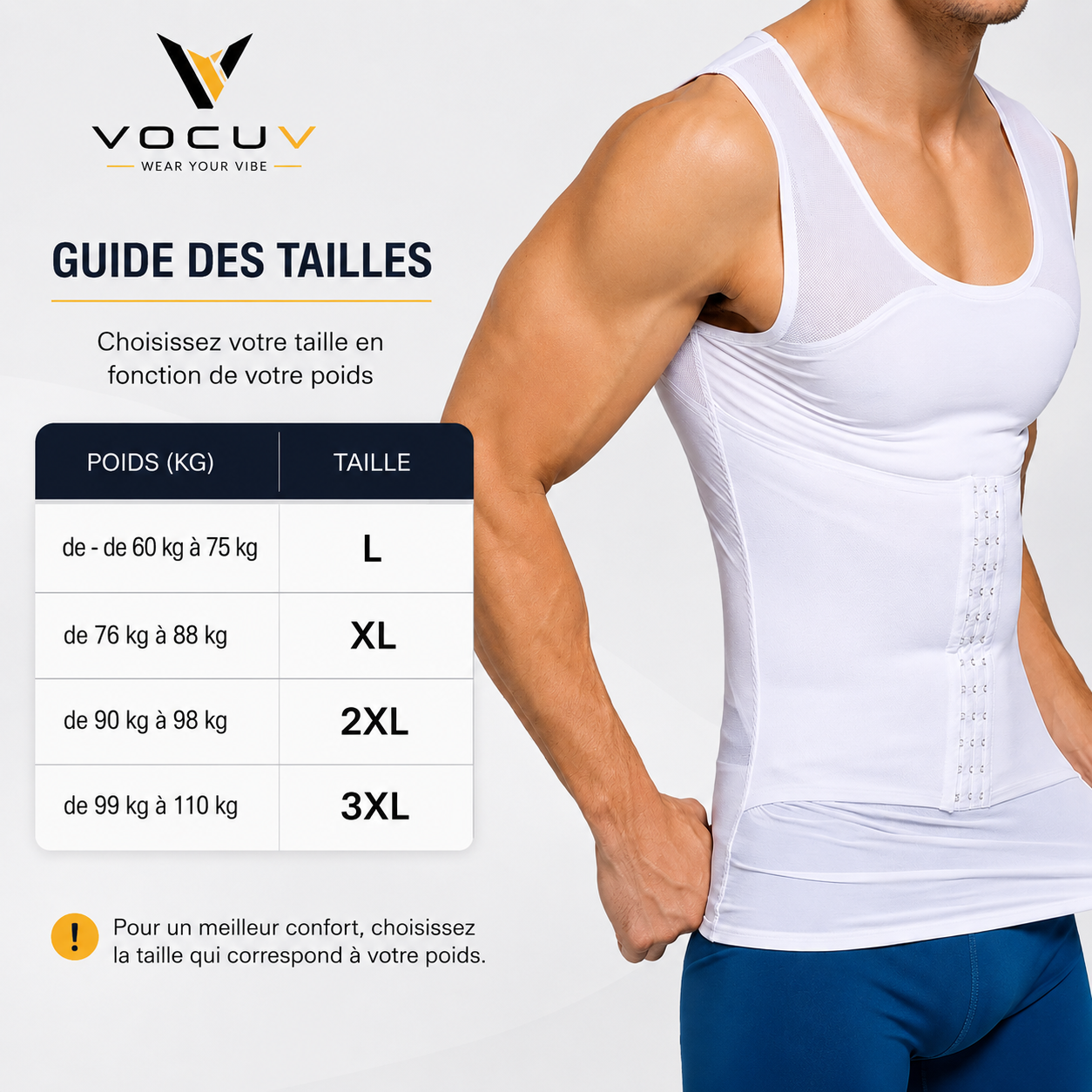 Débardeur de Compression Premium – Haute Qualité à 3 Niveaux de Compression