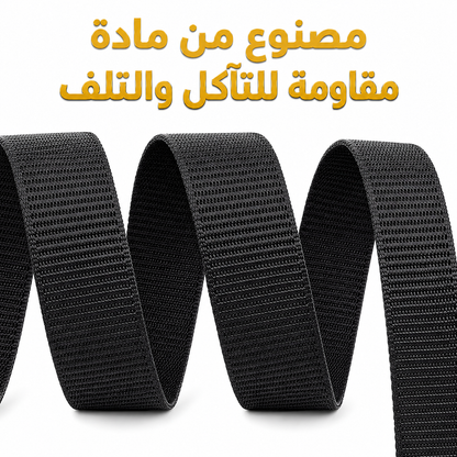 حزام  أنيق و فاخر بإبزيم أوتوماتيكي أسود مطفي