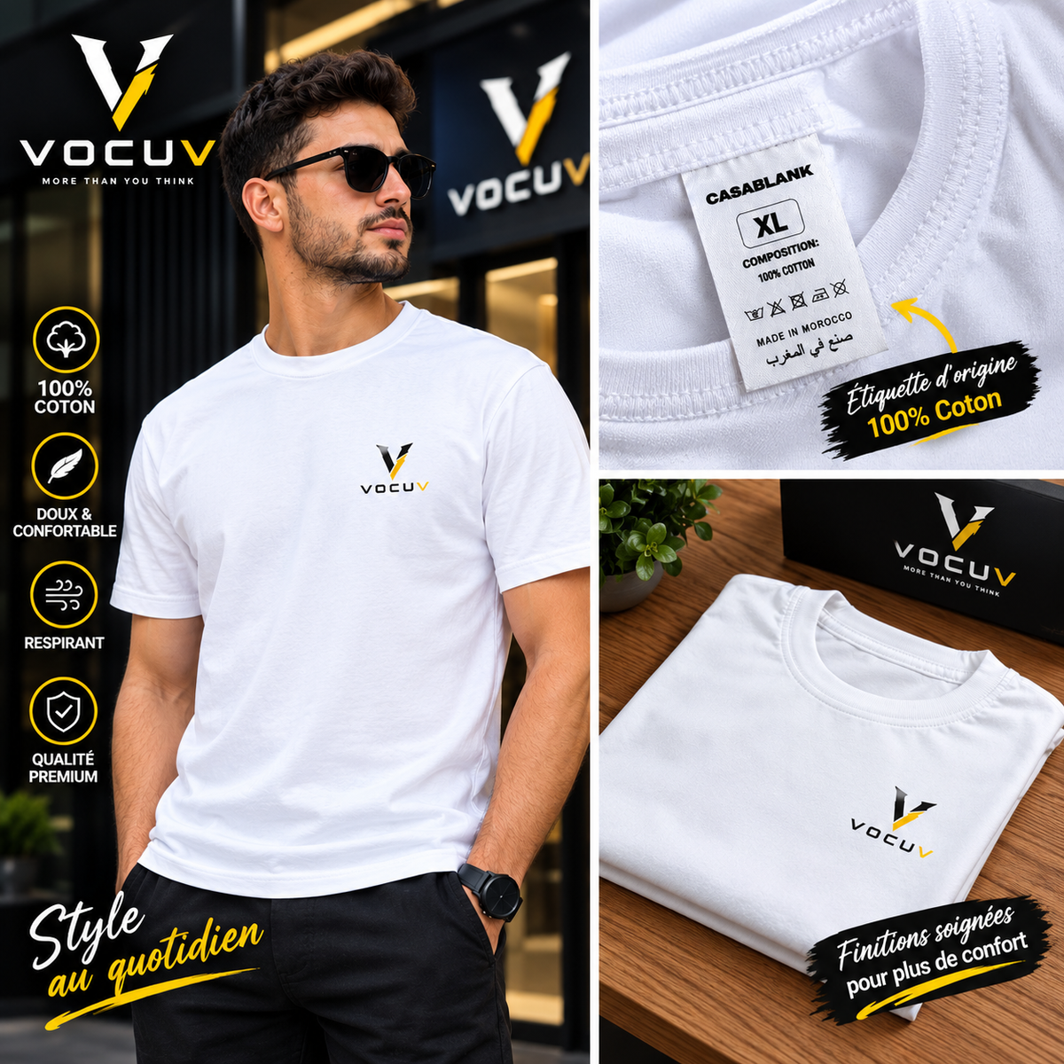 Pack 2 T-Shirt 100% coton- Vocuv