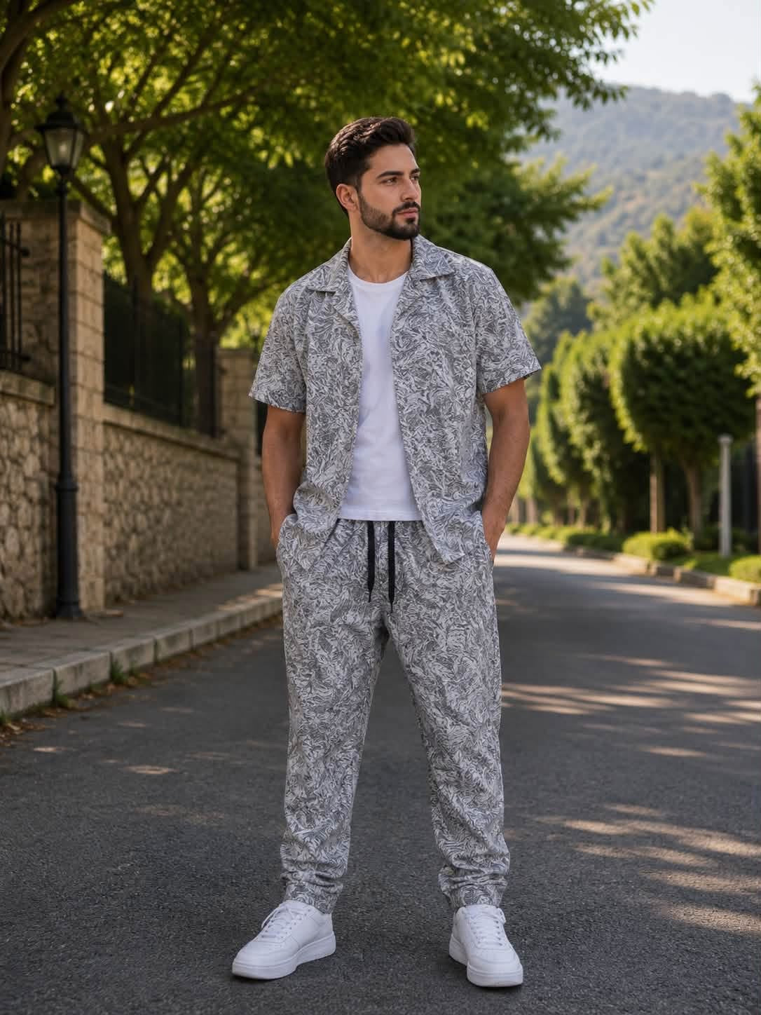 طقم رجالي أنيق من قماش لولان – Premium Lolan Fabri