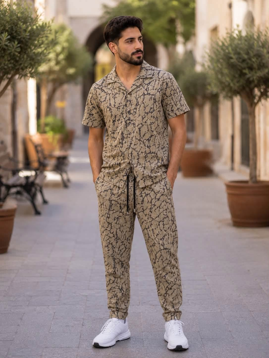 طقم رجالي أنيق من قماش لولان – Premium Lolan Fabri