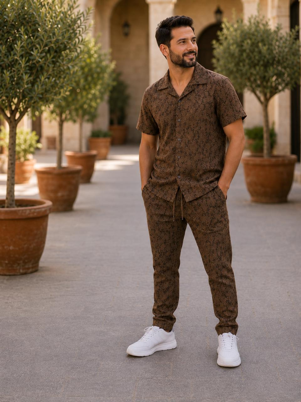طقم رجالي أنيق من قماش لولان – Premium Lolan Fabri